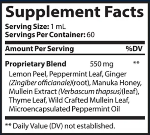 Breathe supplement facts