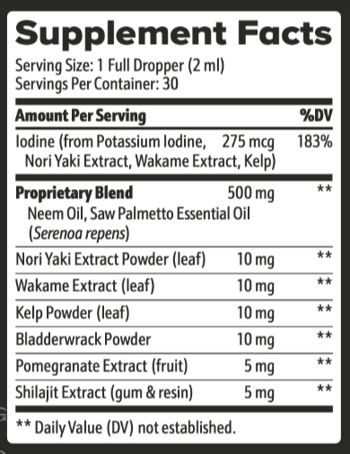 PotentStream supplement facts